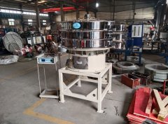 Vibrating screening machine for silica